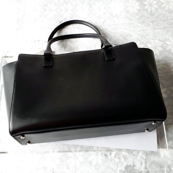 NWT Kate Spade black leather tote handbag - Picture 6 of 8